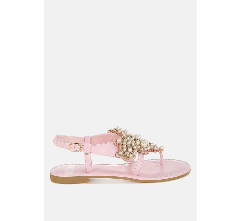 Nayasa Pn Buckle Pearls Flats