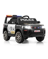 12V Kids Ride on Police Car with Remote and Siren Flashing Lights