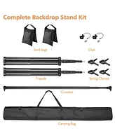 9.5x10 Ft Photo Backdrop Stand Kit Tripod Crossbar for Muslin Background Studio