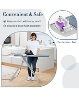 Foldable Ironing Board with 7 Adjustable Heights Heat & Scorch Resistant Fabric
