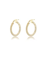 The Lovery Mini Mesh Gold Hoop Earrings 14K Yellow Gold