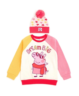 Peppa Pig Girls Fleece Sweatshirt and Hat