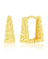 Sterlng Silver, Textured Square Hoop Earrings