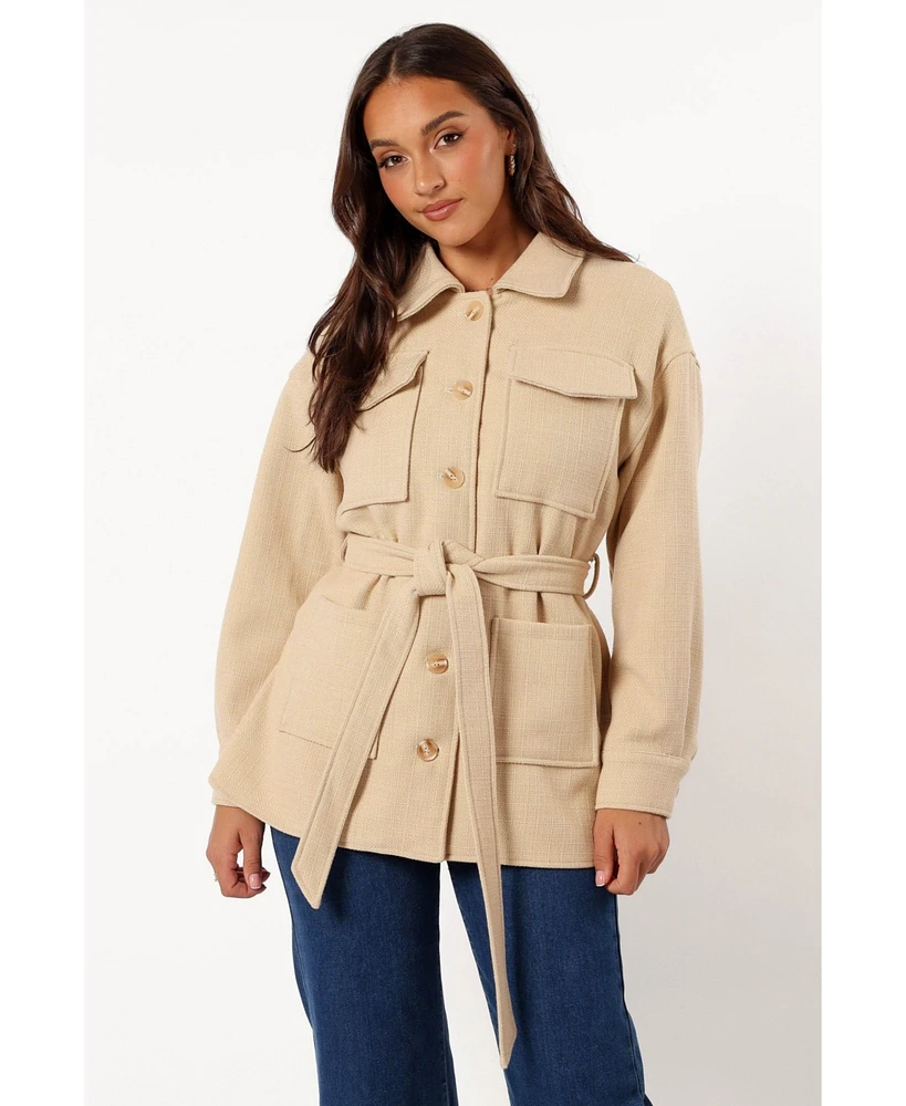 Petal and Pup Women's Arlow Tie Front Shacket
