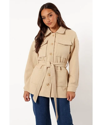 Petal and Pup Women's Arlow Tie Front Shacket