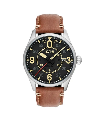 Avi-8 Men's Spitfire Smith Automatic Leather Strap Watch
