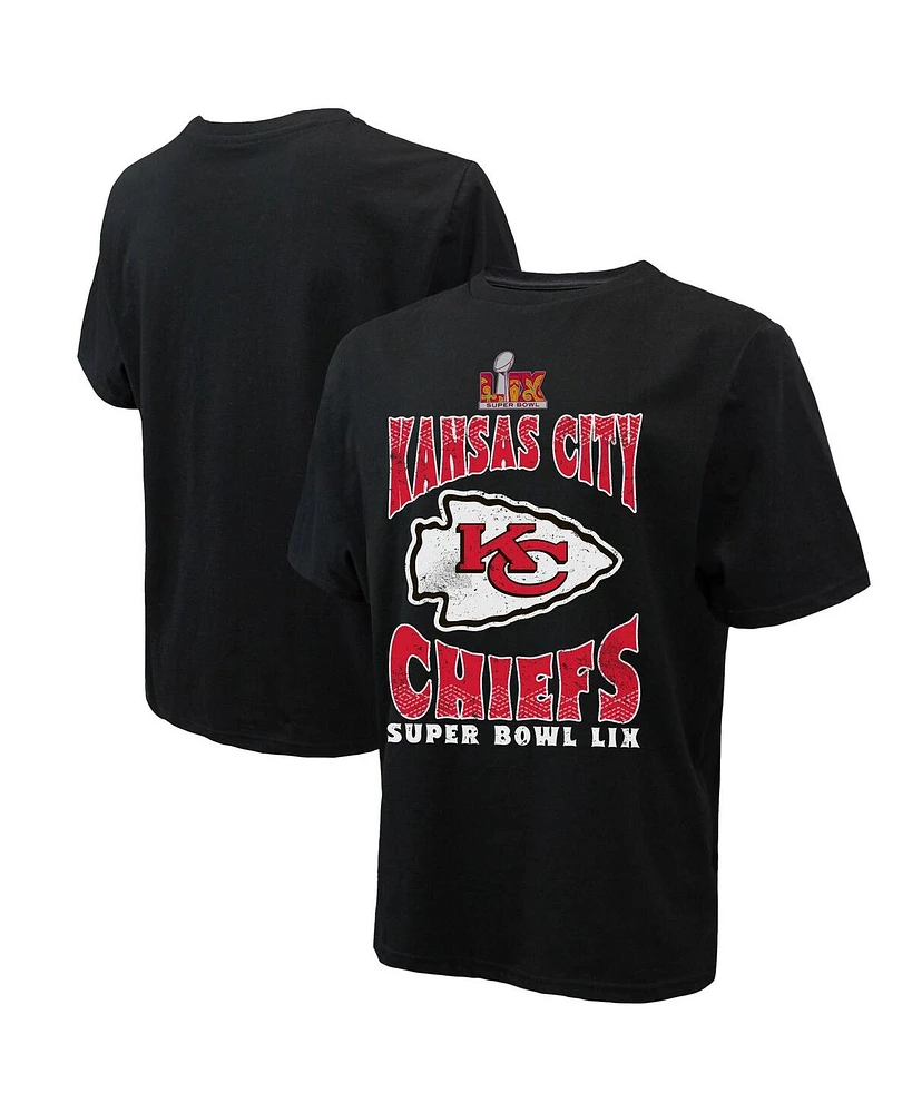 Majestic Men's Black Kansas City Chiefs Super Bowl Lix Heavyweight T-Shirt