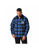 The Wild Collective Men's and Women's Black Golden State Warriors Flannel Full-Zip Shacket