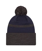 New Era Men's Navy La Galaxy 2025 Kickoff Cuffed with Pom Knit Hat