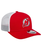 New Era Men's Red/White New Jersey Devils Core Trucker 9SEVENTY Stretch-Snap Hat