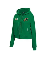 Pro Standard Women's Green Florida A&M Rattlers Game Day Sequin Full-Zip Hooded Jacket