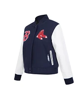 Pro Standard Women's Navy Boston Red Sox Game Day Classics Wool Varsity Jacket