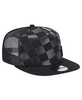 New Era Men's Black Athletics Score Check A-Frame Trucker 9FIFTY Snapback Hat