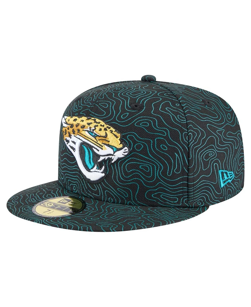 New Era Men's Black Jacksonville Jaguars Geo 59FIFTY Fitted Hat