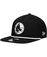 New Era Men's Black Boston Red Sox Golfer Snapback Hat