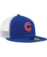 New Era Men's Royal Chicago Cubs Team Color 59FIFTY Trucker Fitted Hat