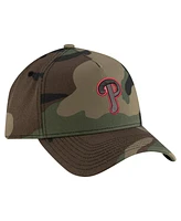 New Era Men's Camo Philadelphia Phillies Woodland Team Pop 9FORTY A-Frame Adjustable Hat