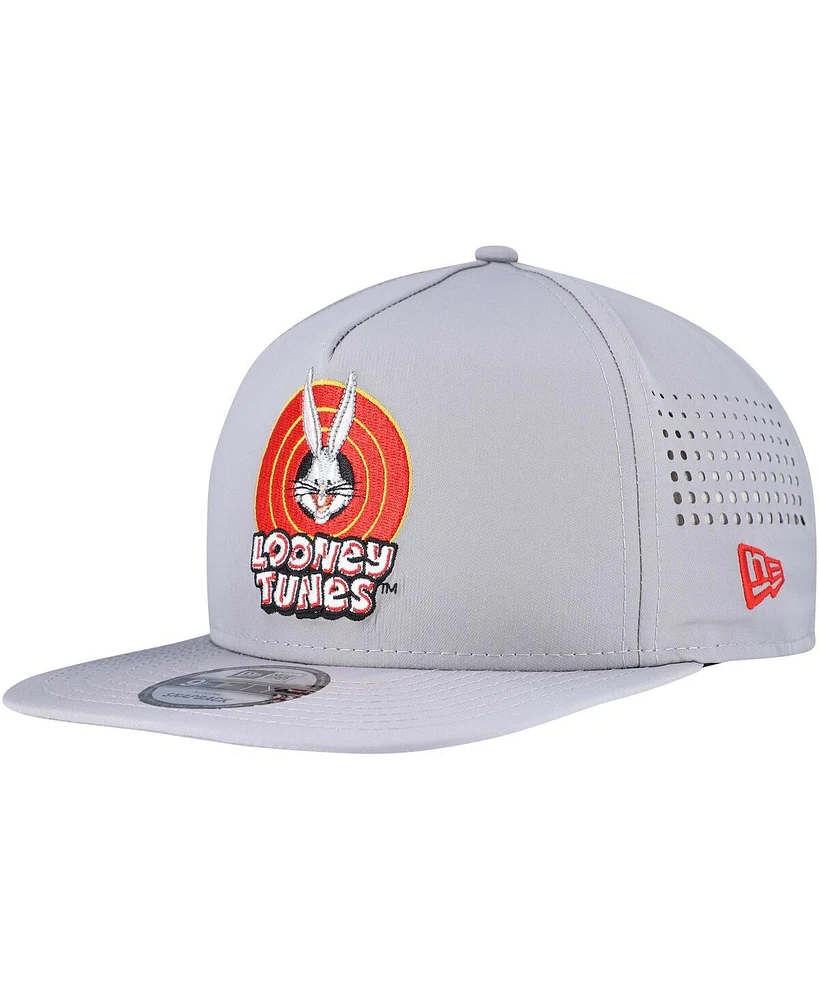 New Era Men's Gray Looney Tunes Vented 9FIFTY Snapback Hat