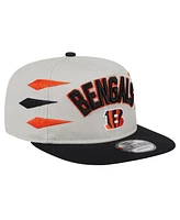 New Era Men's Stone/Orange Cincinnati Bengals Athletic Golfer Snapback Hat