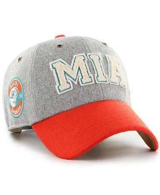 '47 Brand x Stoney Clover Lane Men's and Women's Gray/Orange Miami Dolphins Block Clean Up Adjustable Hat