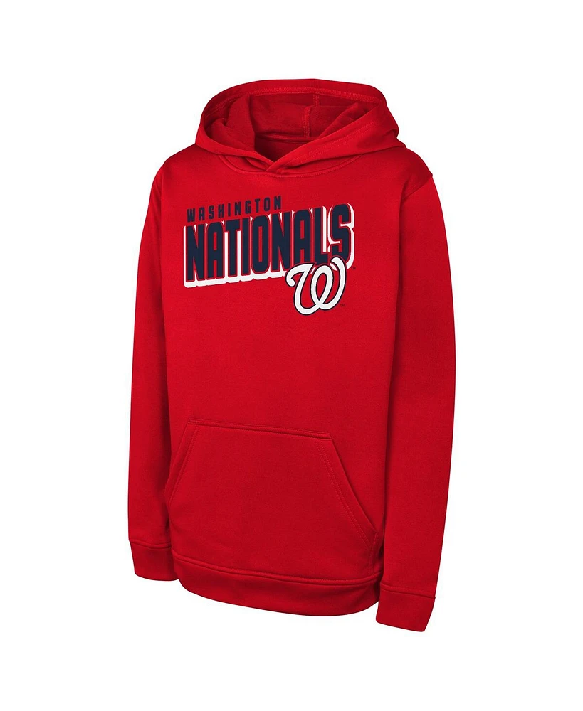 Outerstuff Big Boys and Girls Red Washington Nationals Cyber Punk Pullover Hoodie