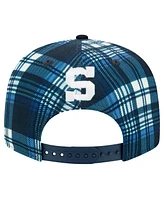 New Era Men's Navy Penn State Nittany Lions Plaid 9FIFTY Snapback Hat