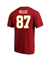 Fanatics Men's Travis Kelce Red Kansas City Chiefs Super Bowl Lix Big Tall Player Name Number T-Shirt