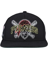 Mitchell & Ness Men's Black Pittsburgh Pirates Double Up Snapback Hat