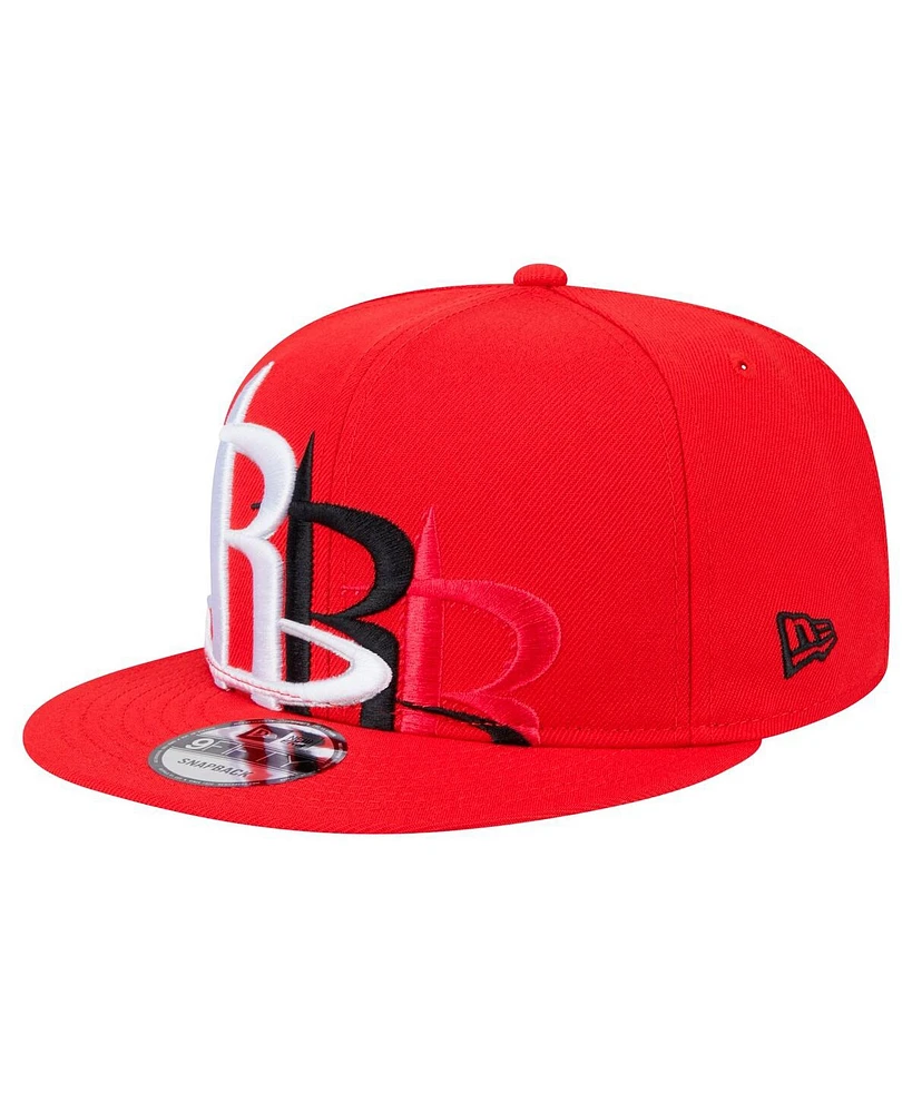 New Era Men's Red Houston Rockets Sport Night Team Shadow 9FIFTY Snapback Hat