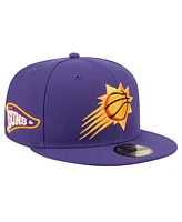 New Era Men's Purple Phoenix Suns Throwback Pennant 59FIFTY Fitted Hat