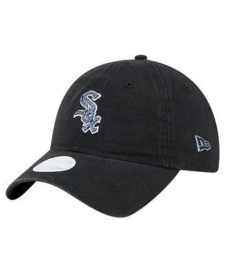 New Era Women's Black Chicago White Sox Glitz 9TWENTY Adjustable Hat