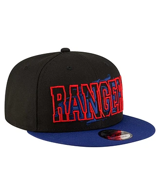 New Era Men's Black Texas Rangers Splatter 9FIFTY Snapback Hat