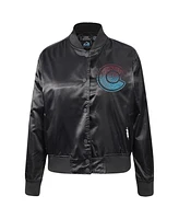 Pro Standard Women's Black Colorado Avalanche Rhinestone Jewels Satin Full-Snap Jacket