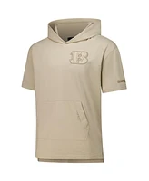 Pro Standard Men's Tan Cincinnati Bengals Neutrals Capsule Short Sleeve Pullover Hoodie