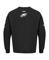 Pro Standard Men's Black Philadelphia Eagles Turn It Up Drop Shoulder Pullover Sweatshirt