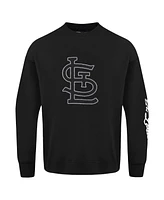 Pro Standard Men's Black St. Louis Cardinals Paint The City Dropped Shoulder Pullover Sweatshirt