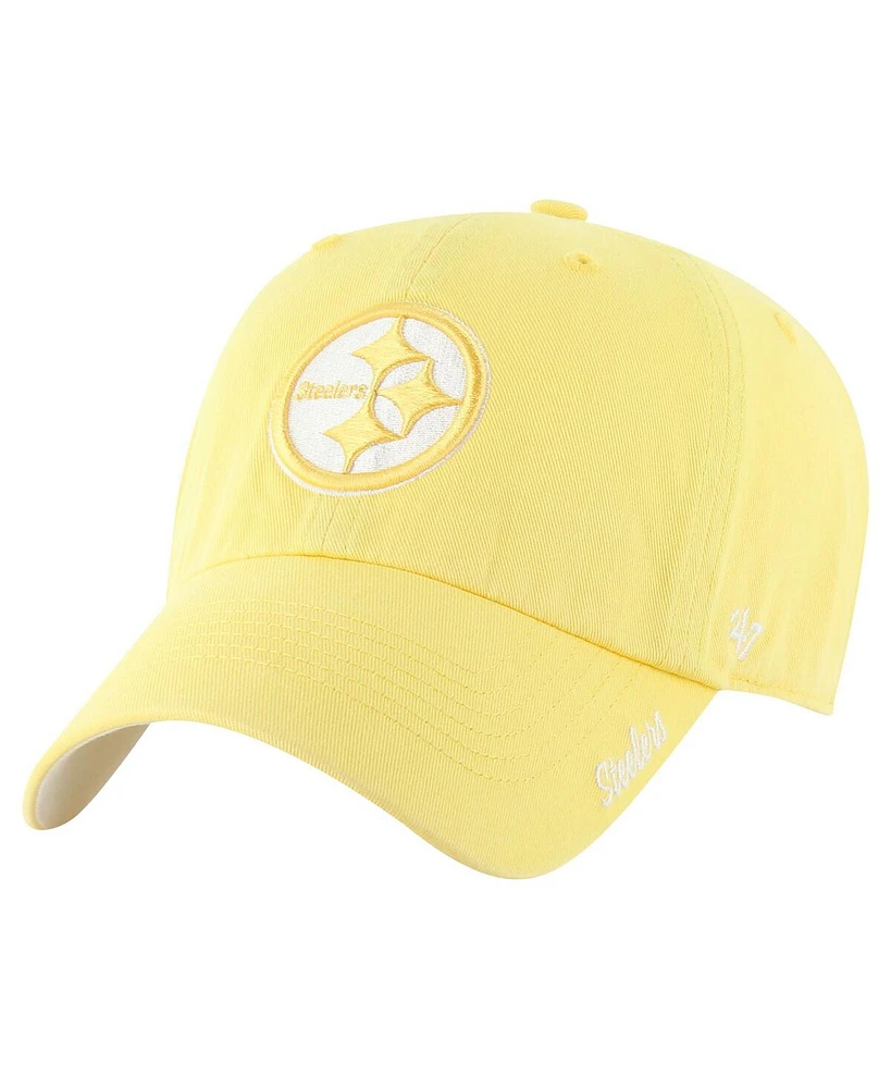 '47 Brand Women's Gold Pittsburgh Steelers Luminance Cheer Clean Up Adjustable Hat