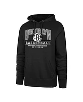 '47 Brand Men's and Women's Black Brooklyn Nets Good Call Headline Pullover Hoodie