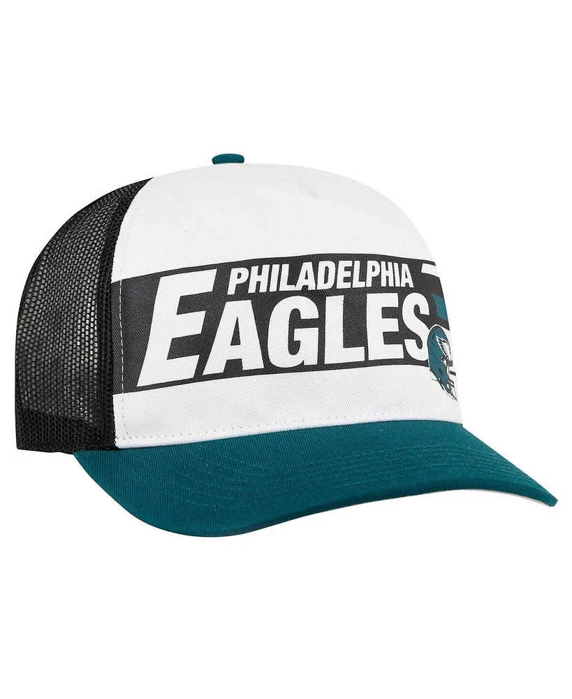 '47 Brand Big Boys and Girls White/Green Philadelphia Eagles Trucker Adjustable Hat