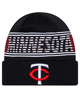 New Era Men's Navy Minnesota Twins Authentic Collection Cuffed Knit Hat