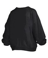 Pressbox Women's Black Alabama Crimson Tide Big Aug Script Janice Oversized Pullover Sweatshirt