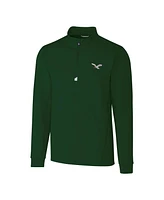 Cutter & Buck Men's Hunter Green Philadelphia Eagles Traverse Stretch Quarter-Zip Pullover