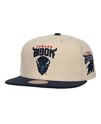 Mitchell & Ness Men's Cream Howard Bison Chainstitch Hook Logo Snapback Hat