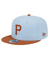 New Era Men's Light Blue Pittsburgh Pirates Spring Color Two-Tone 9FIFTY Snapback Hat