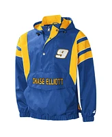 Starter Men's Royal/Yellow Chase Elliott Impact Half-Snap Pullover Jacket