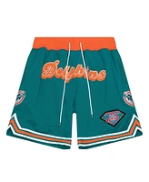 Mitchell & Ness x Just Don Men's Aqua Miami Dolphins Throwbacks Shorts