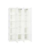 Foldable Armoire Wardrobe Closet with 10 Cubes for Organized Storage and Space-Saving Solution