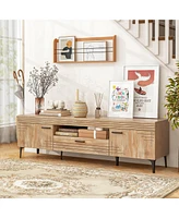 Tv Stand for 65 Inch TVs Modern Entertainment Center with Drawer 2 Storage Cabinets