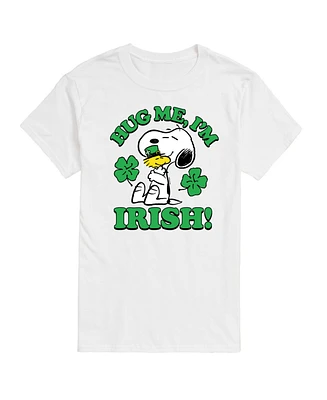 Airwaves Men's Peanuts St Patrick's Day Hug me Im Irish Short Sleeve T-Shirt