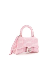 Pre-Owned Balenciaga Xs Hourglass Top Handle Bag Bb Monogram Denim